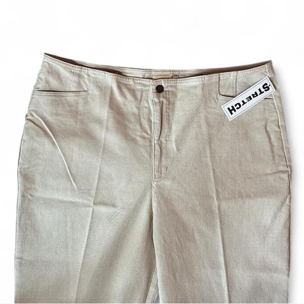Norm Thompson NWT COTTON Cream trousers - Picture 2 of 4